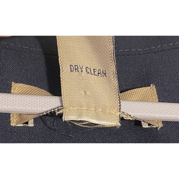 I.E. Women's Navy Jacket Blazer Y2K Classic Full Zip Pockets Vintage Lined sz 12 - Picture 7 of 7